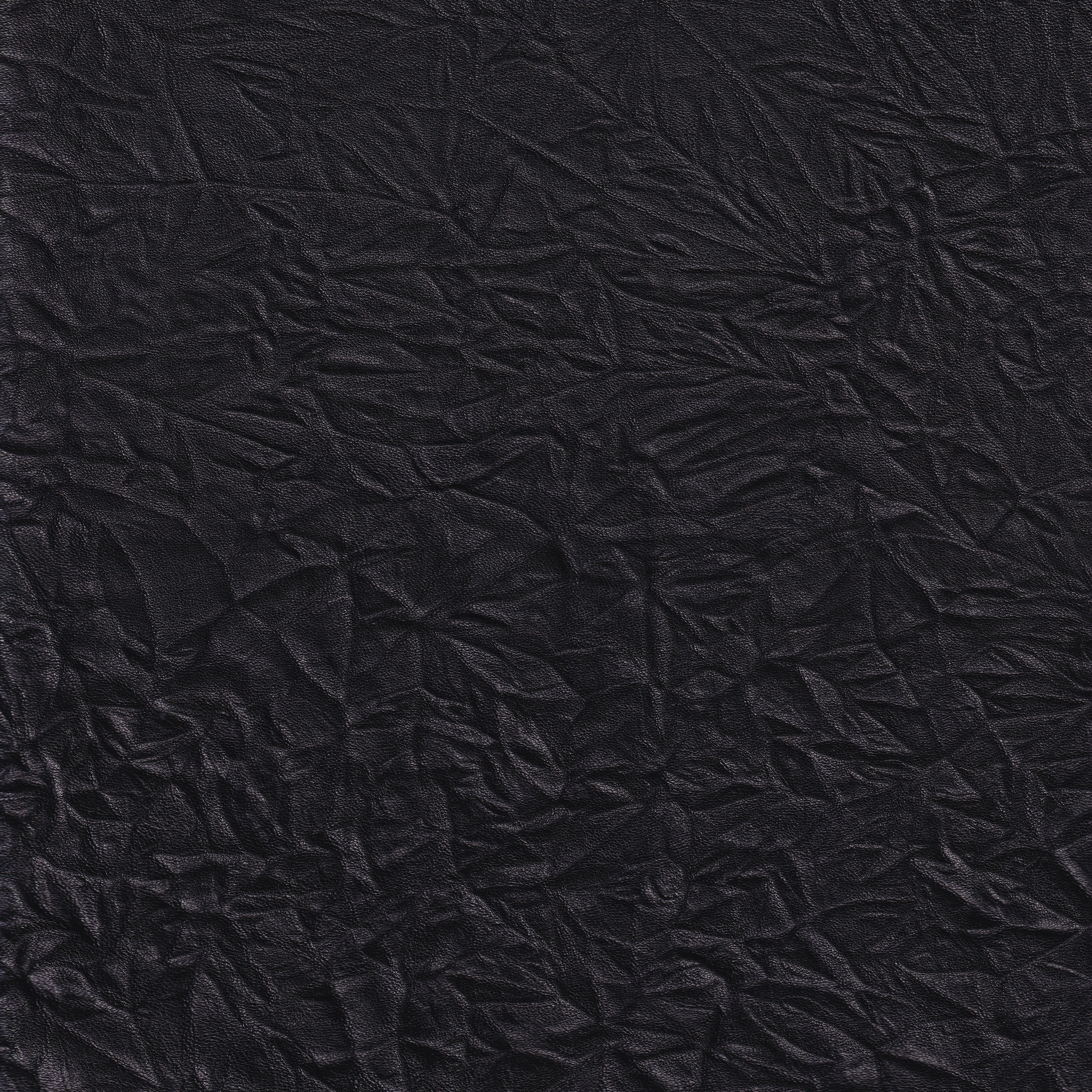 STRETCH VEGETAL CRINKLE BLACK - Lamb Leather Fabric  — Sold per sq.ft