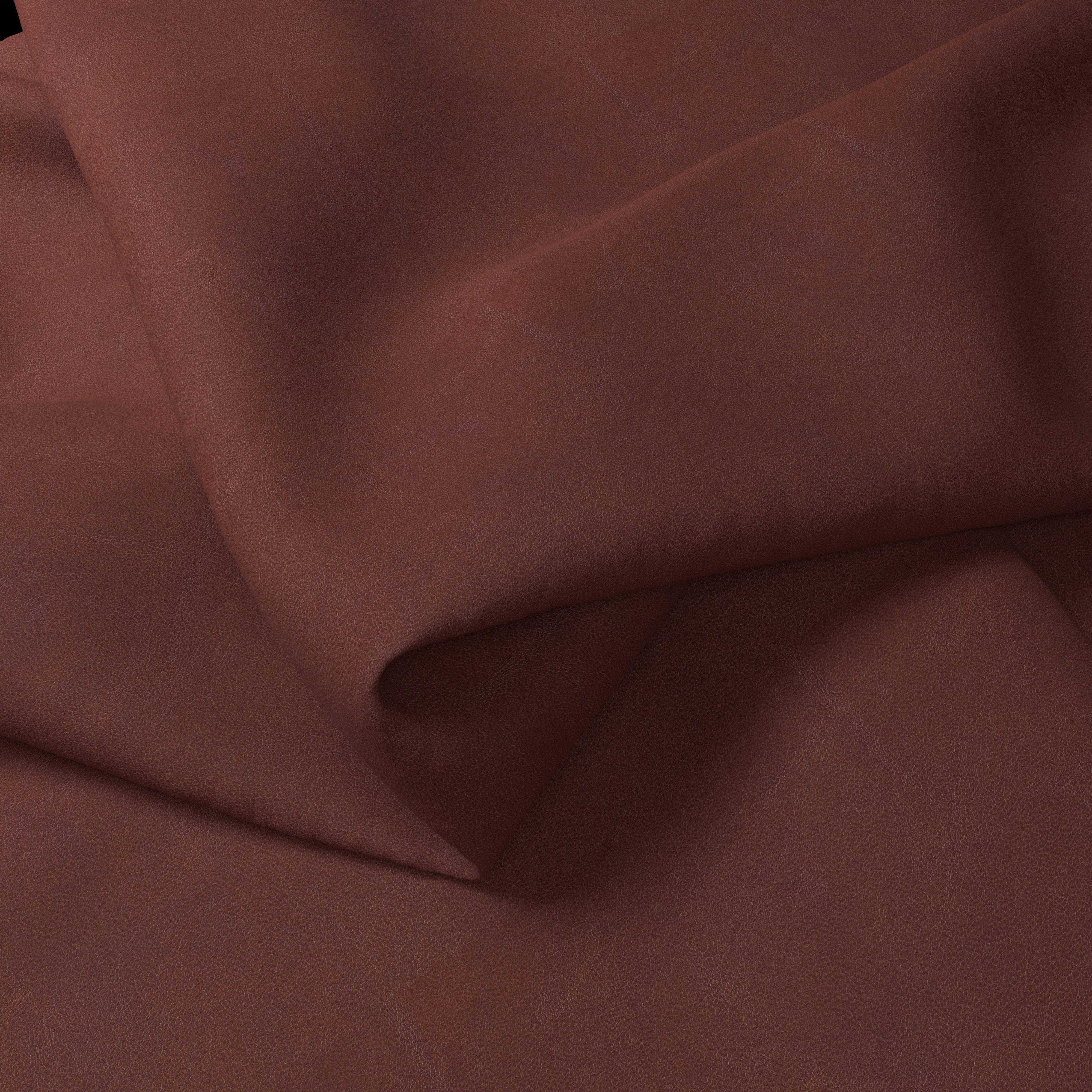 VENEDIK COGNAC - Lamb Leather Fabric  — Sold per sq.ft