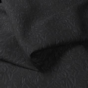 STRETCH VEGETAL CRINKLE BLACK - Lamb Leather Fabric  — Sold per sq.ft