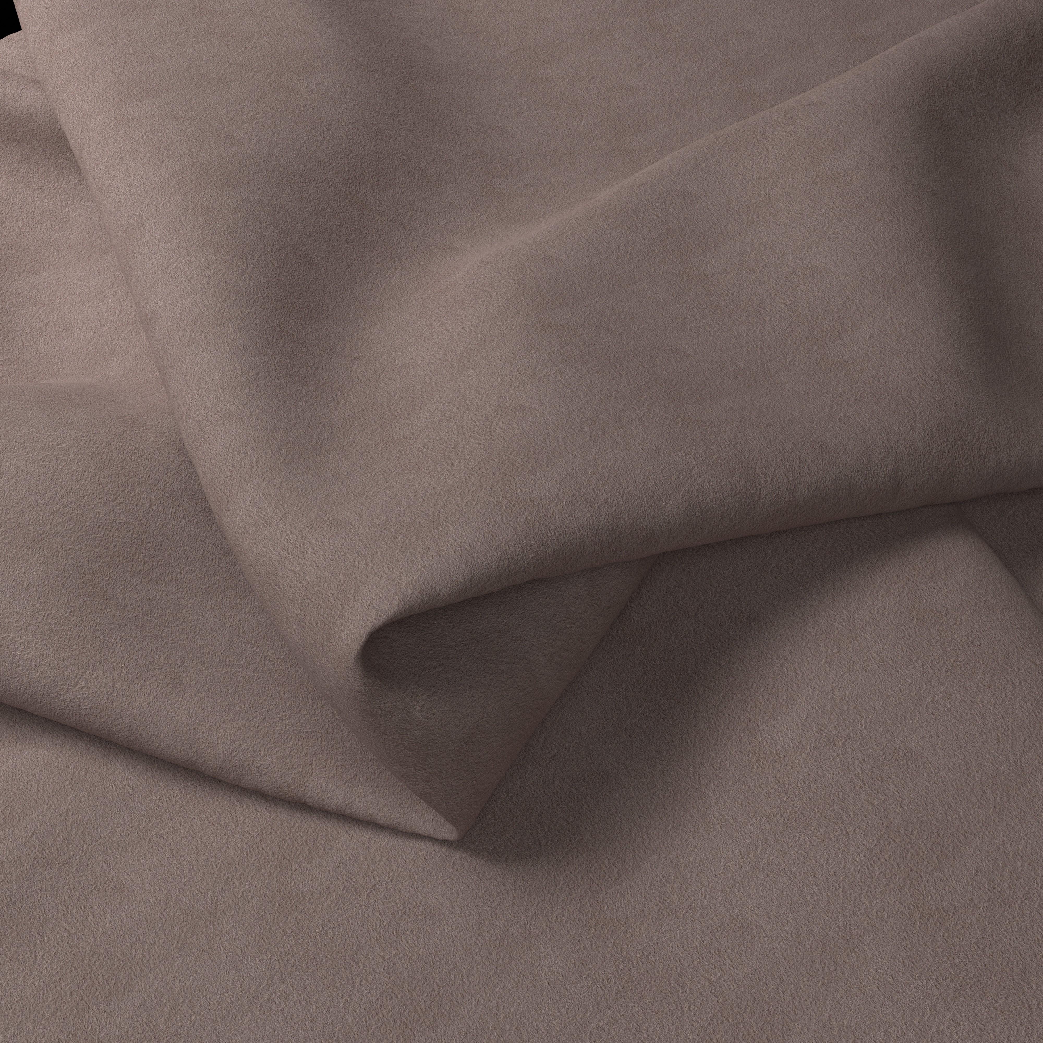 STRETCH LAMB SUEDE TAUPE - Lamb Leather Fabric  — Sold per sq.ft