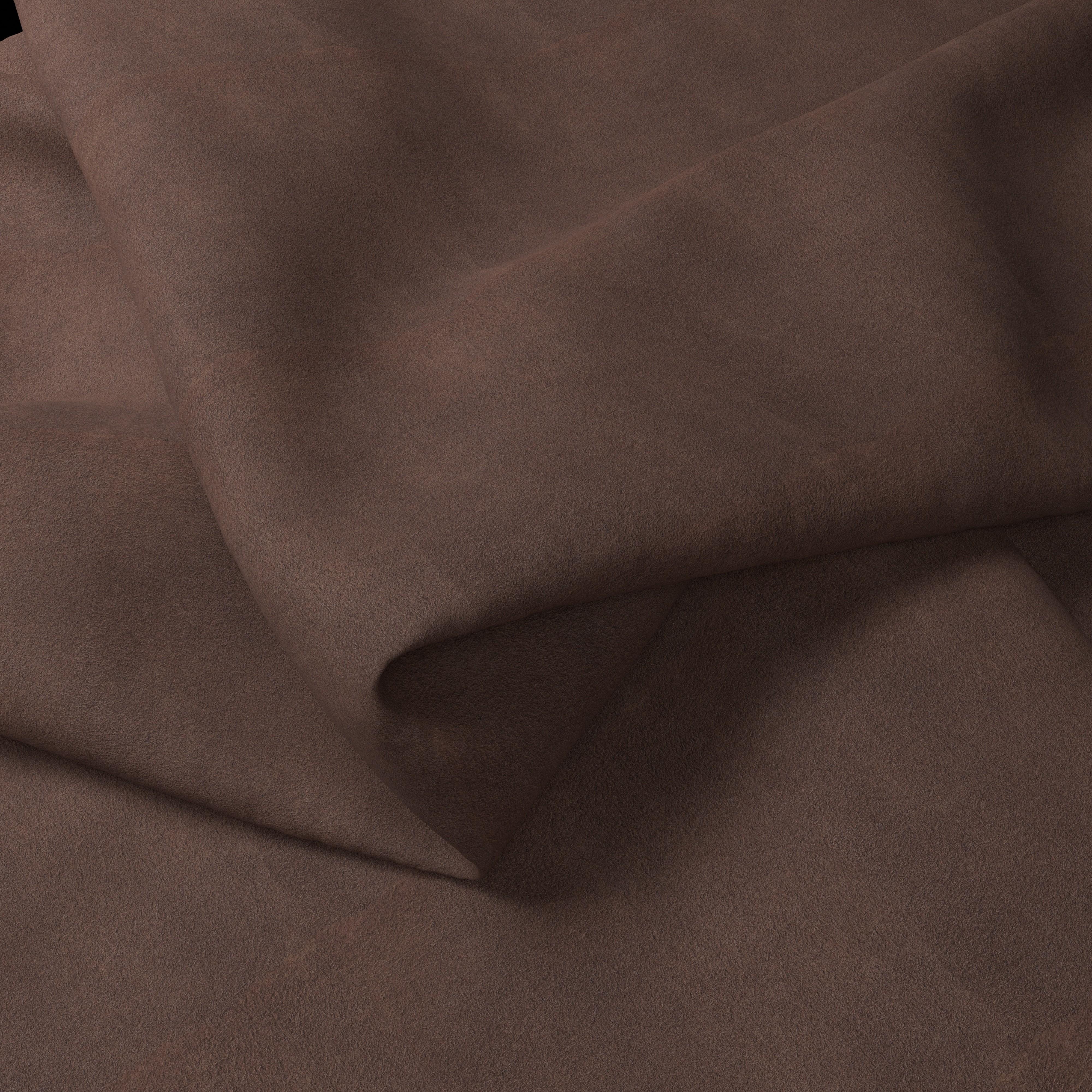 LAMB SUEDE LIGHT BROWN - Lamb Leather Fabric  — Sold per sq.ft