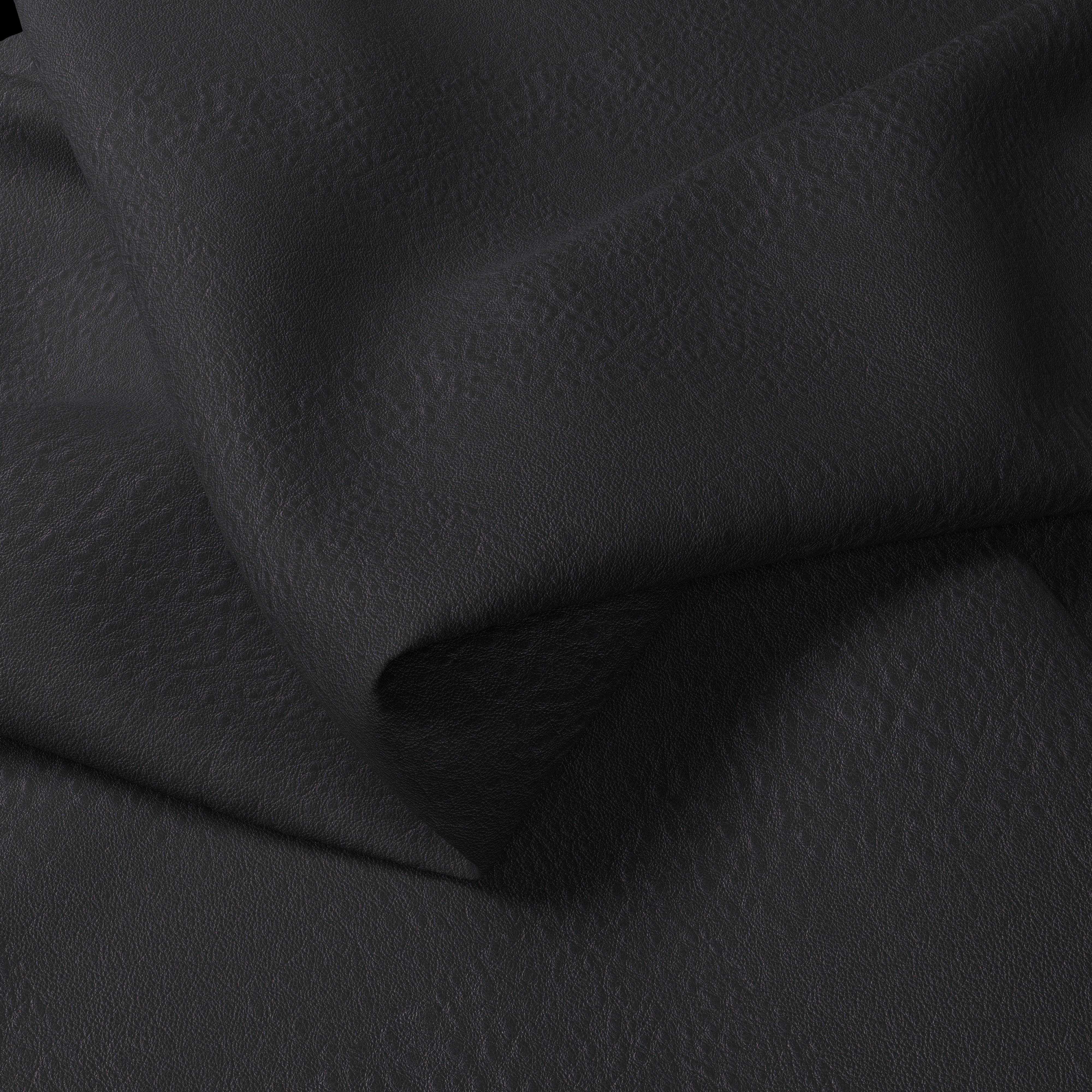 BRISTOL BLACK - Lamb Leather Fabric  — Sold per square foot (sq.ft)