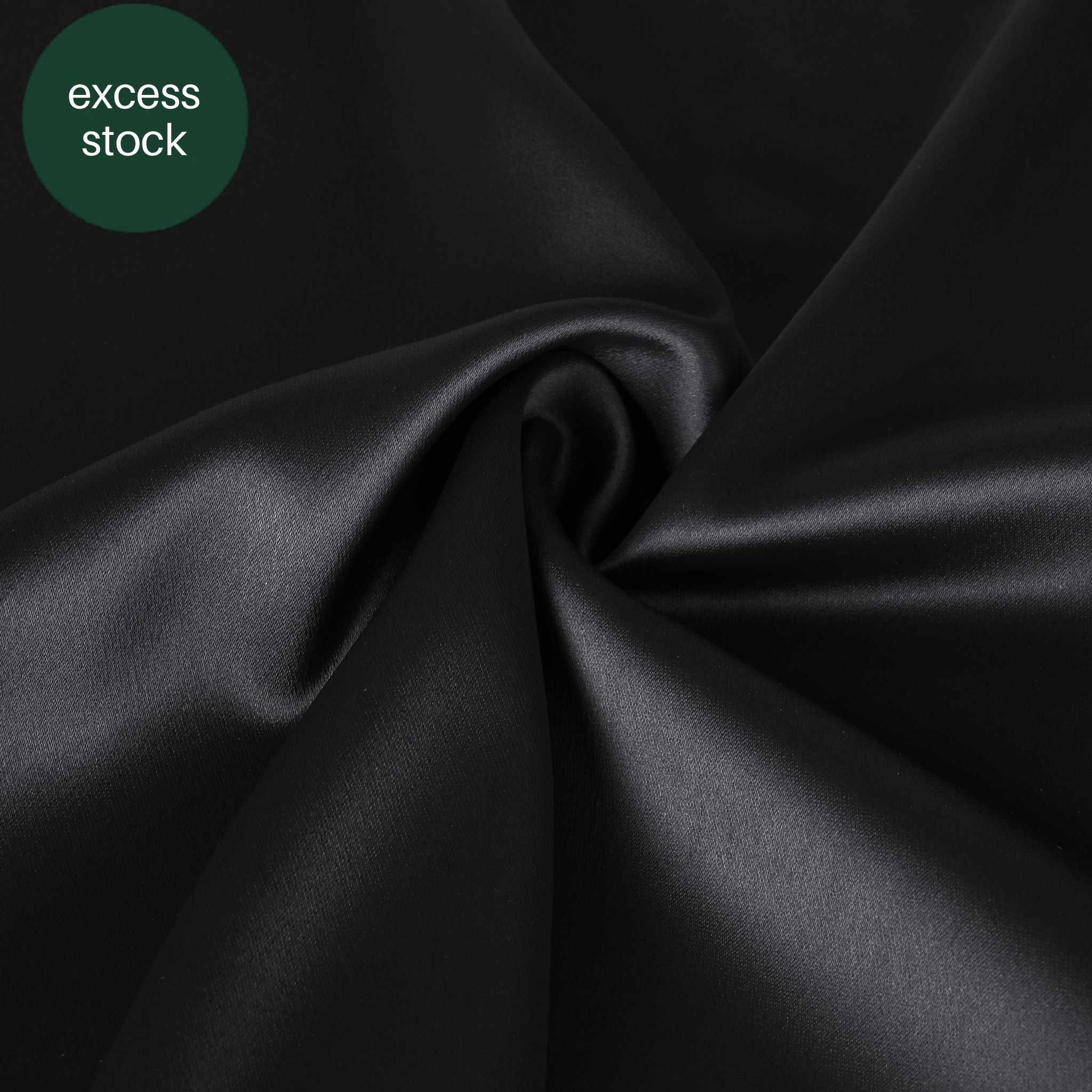 Black Satin Fabric 11110